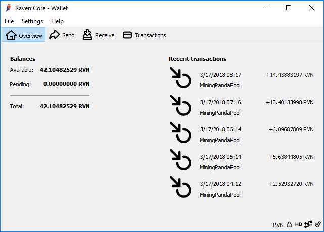 Ravencoin Core. Настройка кошелька на Windows