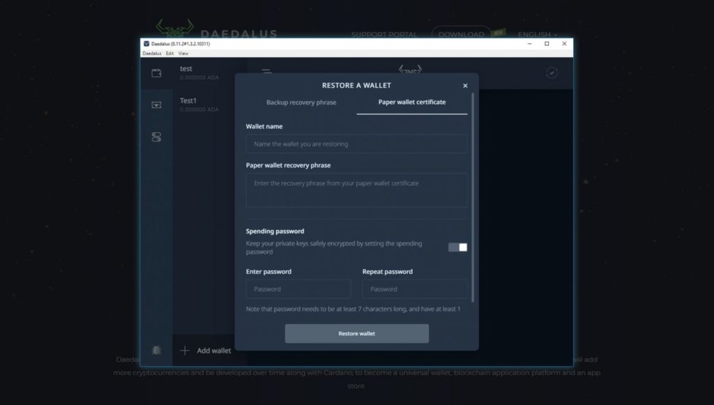 DAEDALUS WALLET: Скачать кошелек и блокчейн Cardano ADA