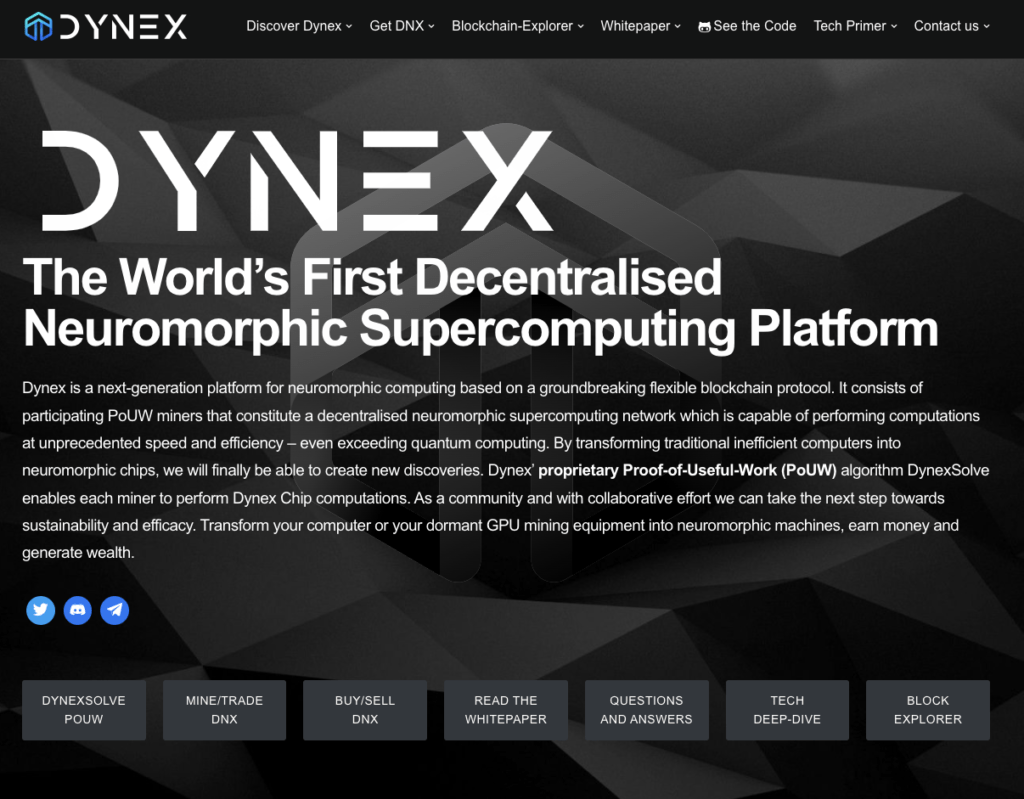 Dynex (DNX): Крипто проект для нейроморфных вычислений